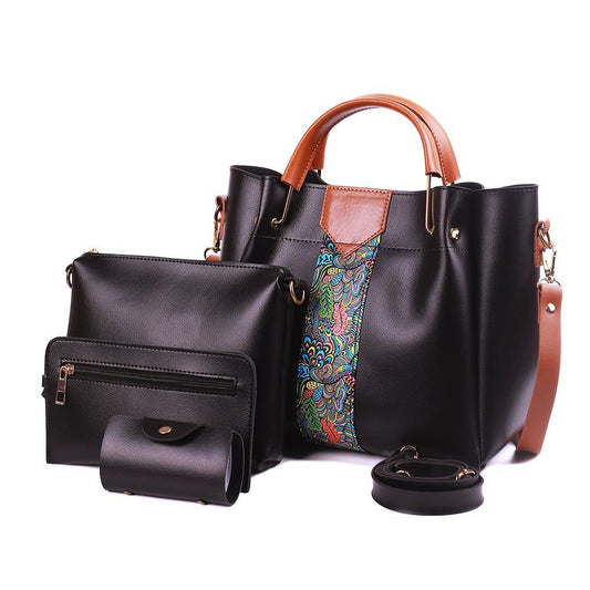 4 Pcs Women's Beautiful PU Leather Shoulder Bag