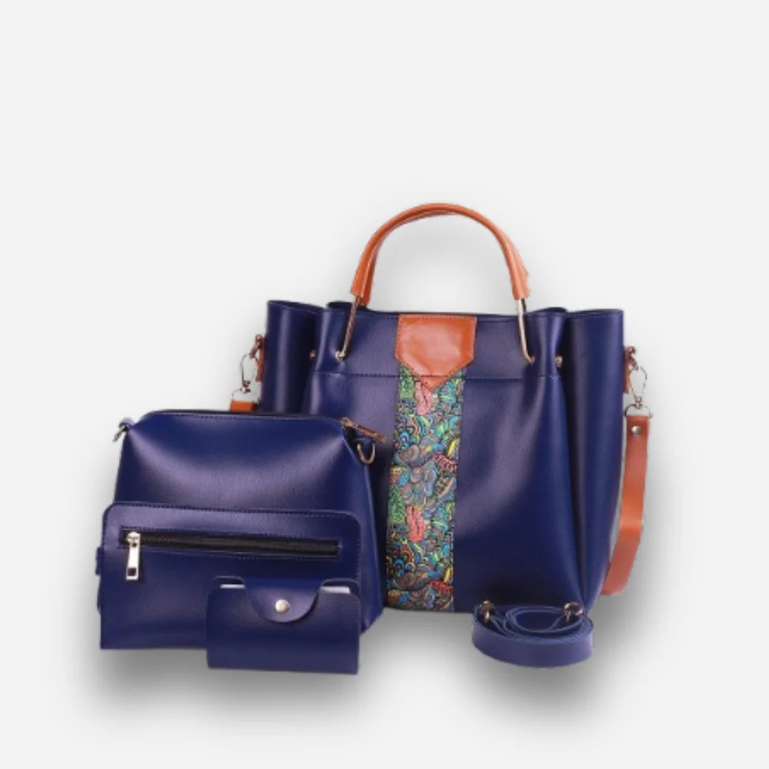 4 Pcs Women's Beautiful PU Leather Shoulder Bag