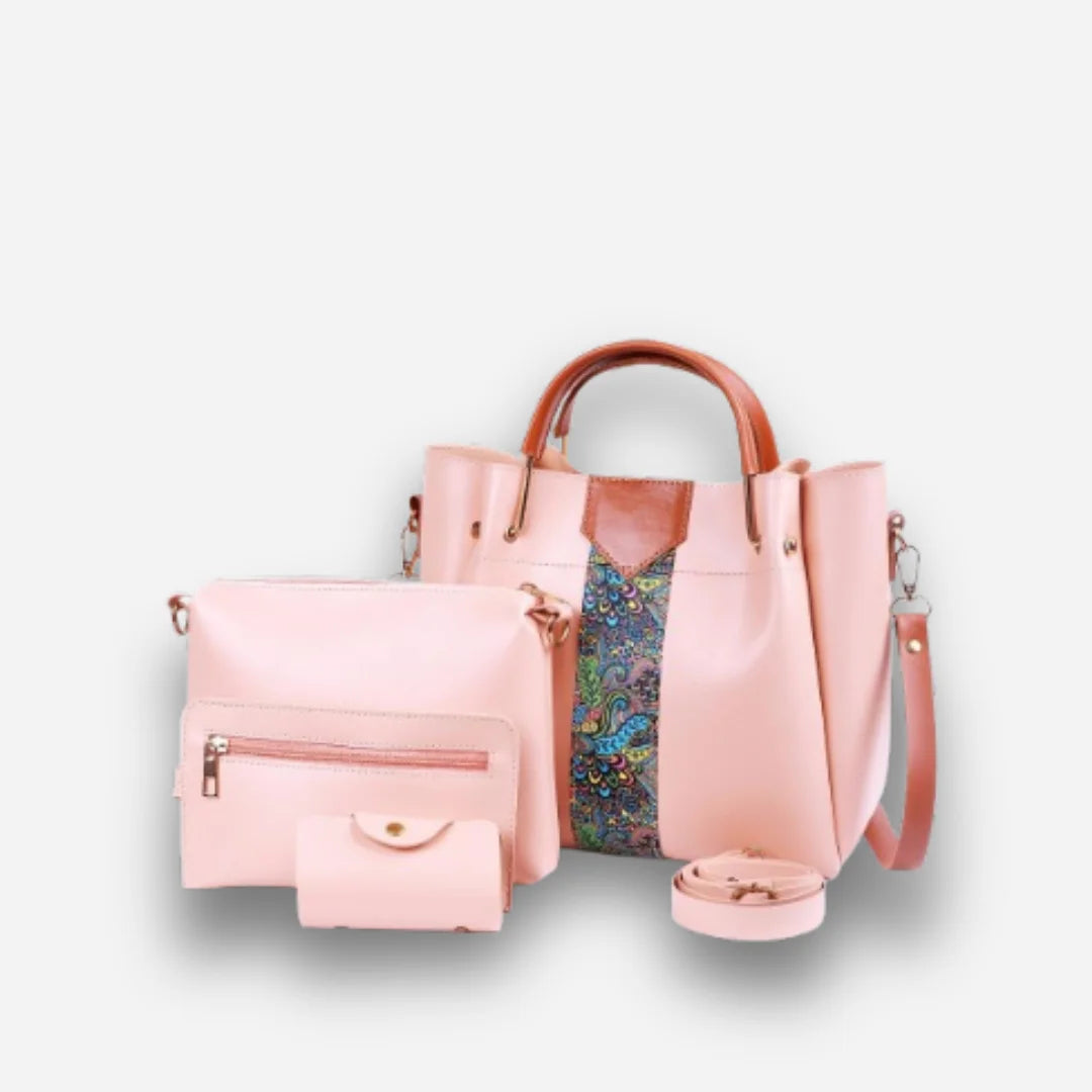 4 Pcs Women's Beautiful PU Leather Shoulder Bag