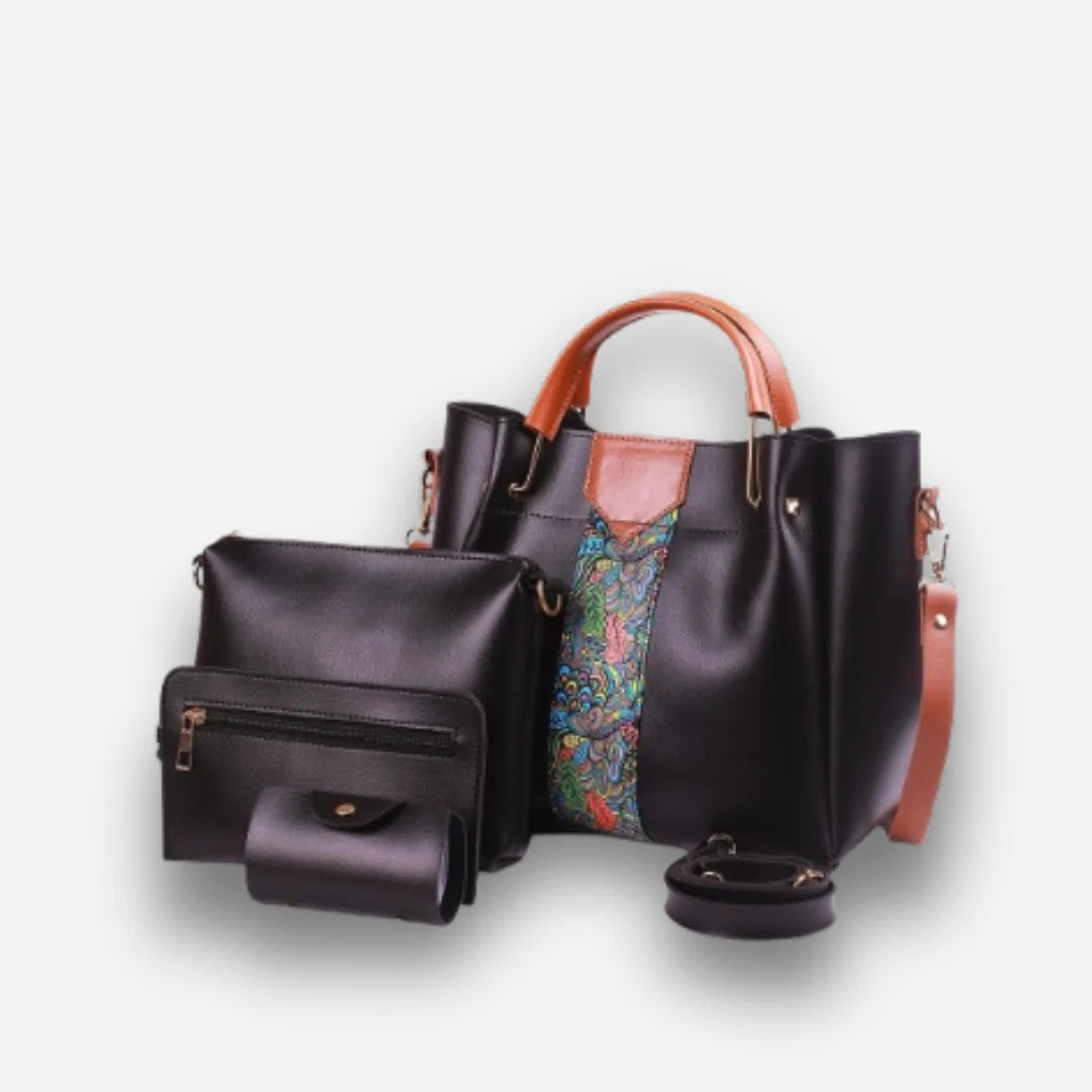 4 Pcs Women's Beautiful PU Leather Shoulder Bag