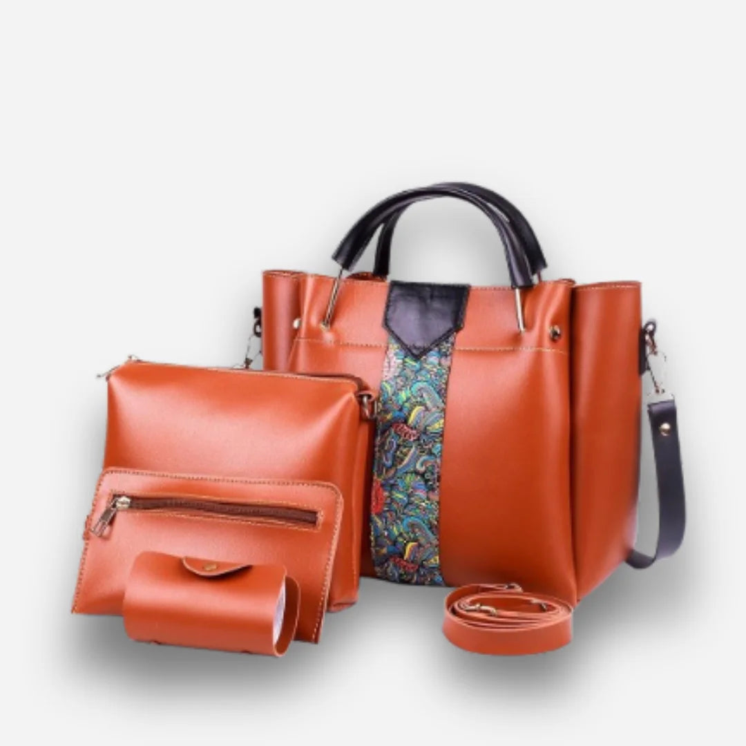 4 Pcs Women's Beautiful PU Leather Shoulder Bag