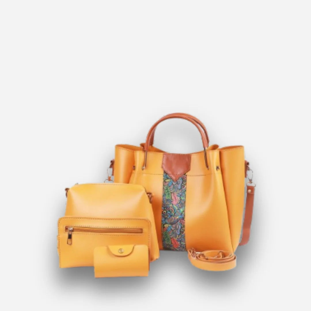 4 Pcs Women's Beautiful PU Leather Shoulder Bag