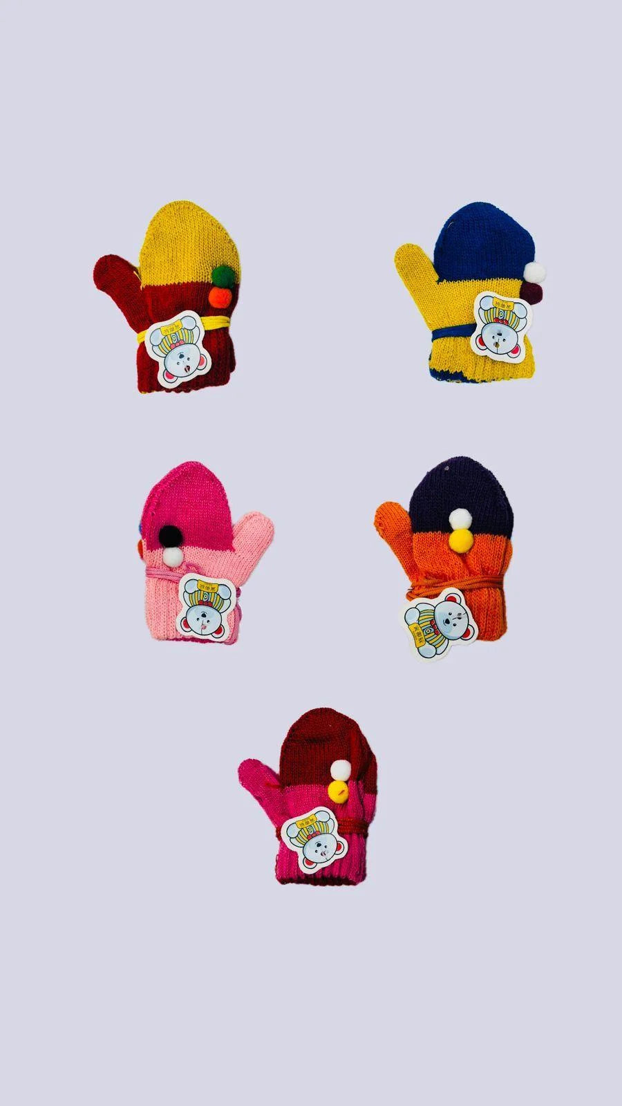 Baby Printed Mittens, Pack Of 3