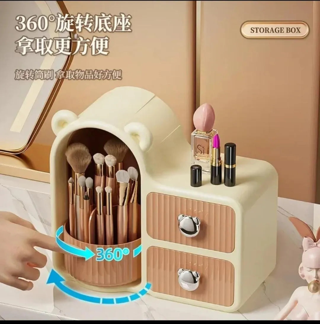 Rotating Makeup Organizer Makeup Plastic Storage Box