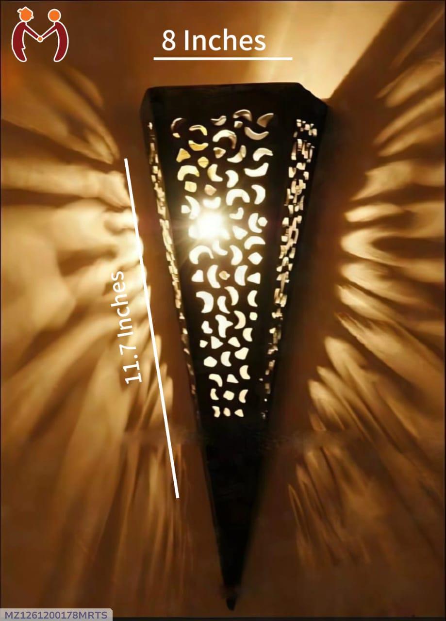Scone Shaped Wooden Wall Hanging Lamp