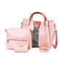 4 Pcs Women's Beautiful PU Leather Shoulder Bag