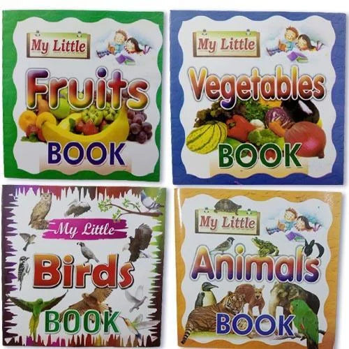 Pack Of 4 Pre School Fruits Vegetable Animal And Birds Books For Your Kids