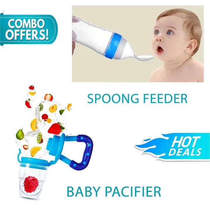 Silicone Pacifier And Feeding Spoon Set