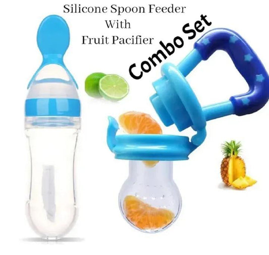 Silicone Pacifier And Feeding Spoon Set