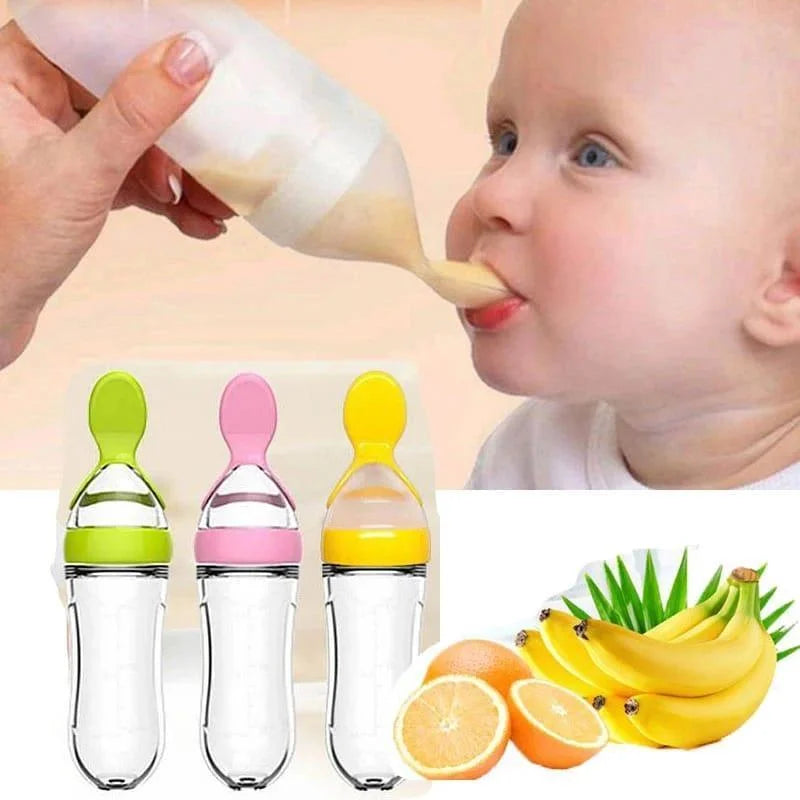 Silicone Squeeze Feeder with Spoon