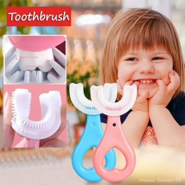Silicone U-Shaped Toothbrush For Kids - Pack of 2